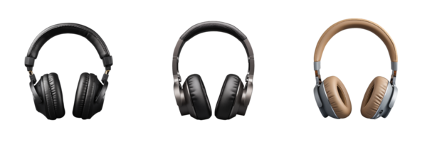 Elegant Headphone with Transparent Background AI Generative png