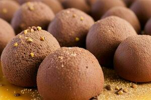 chocolate truffles. AI Generative Pro Photo