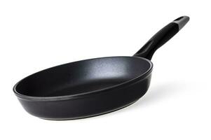 frying pan with shadow isolated on white background photo