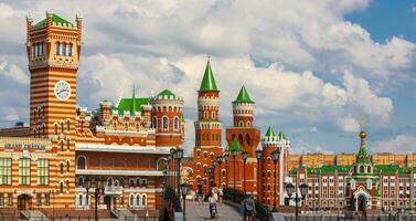 Square and buildings near the square, architecture and urban planning in Yoshkar-Ola photo