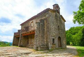 Papa Noel magdalena capilla en rupito, Cataluña. foto