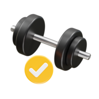 Dumbbell icon illustration 3d rendering element png