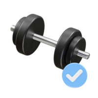 Dumbbell icon illustration 3d rendering element png