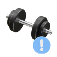 Dumbbell icon illustration 3d rendering element png