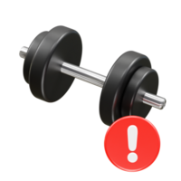 Dumbbell icon illustration 3d rendering element png