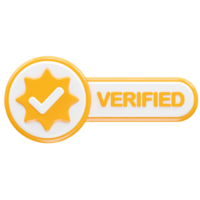 verified ikon illustration 3d tolkning transparent element png