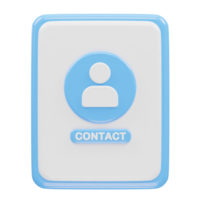 contact boek icoon 3d renderen illustratie element png
