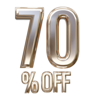 70 percent off sale text illustration element png