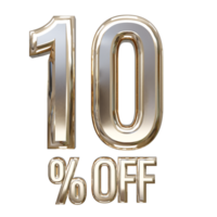 10 percent off sale text illustration element png