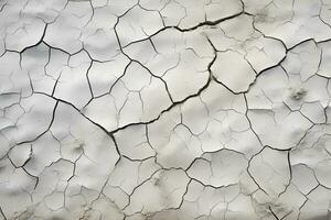 Cracked ground surface due to drought. AI generative photo