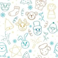 Christmas baby seamless pattern vector illustration