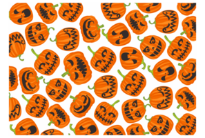 Halloween Pumpkin Head Pattern Background png