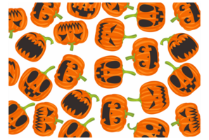 halloween pompoen hoofd patroon achtergrond png