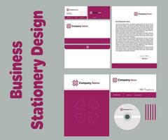 Vector stationery set with business branding highlighted professional color and modern shapes