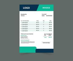 Vector invoice template design for your business