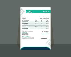 Vector invoice template design for your business