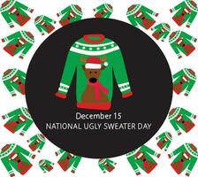 national ugly sweater day vector