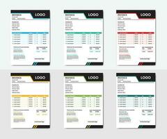 Vector invoice template design for your business