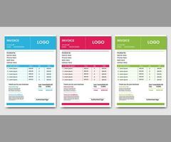 Vector invoice template design for your business