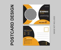 Vector corporate postcard design template premium vector