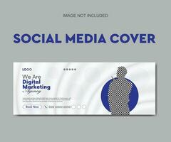 Creative business marketing agency social media post Social Media cover web banner template vector