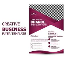 Business flyer design template graphic design with graphic elements and space for photo background vector