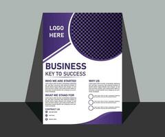 Business flyer design template graphic design with graphic elements and space for photo background vector