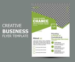 Business flyer design template graphic design with graphic elements and space for photo background vector