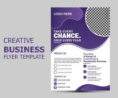 Business flyer design template graphic design with graphic elements and space for photo background vector