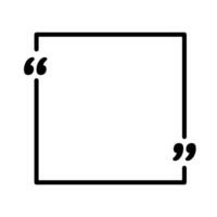 Quoting box. Quote frame with quotation marks. vector