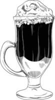 café con crema espuma ilustración vector