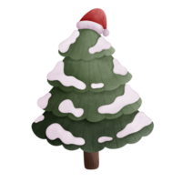 Watercolor drawing of a Christmas tree and snow png