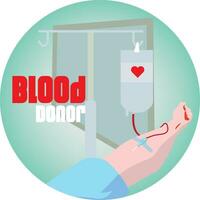sangre doner ilustración vector. médico diseño concepto vector