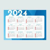 2024 Calendar Editable Vector