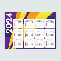 2024 Calendar Editable Vector