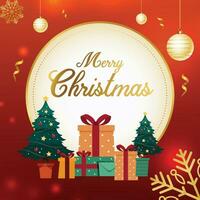 Wish you a Merry Christmas Banner design template vector