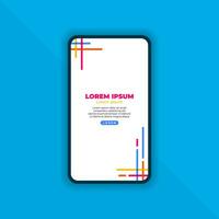 Abstract Geometric Background for Mobile Landing Page vector