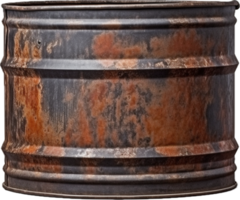 oxidado antiguo metal barril png con ai generado.