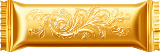 Golden candy wrapper png with AI generated.