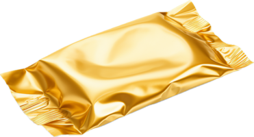 Golden candy wrapper png with AI generated.