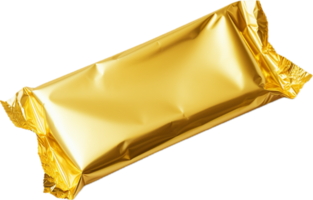 dourado doce embrulho png com ai gerado.