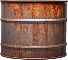 oxidado antiguo metal barril png con ai generado.