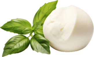 Mozzarella cheese png with AI generated.