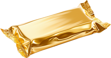 Golden candy wrapper png with AI generated.