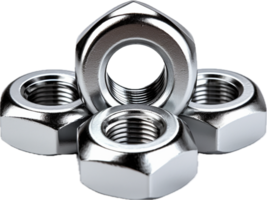 Metal nuts png with AI generated.