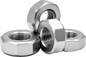 Metal nuts png with AI generated.