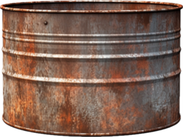 oxidado velho metal barril png com ai gerado.
