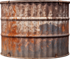 oxidado antiguo metal barril png con ai generado.