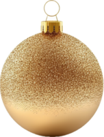 Gold glitter christmas ball png with AI generated.