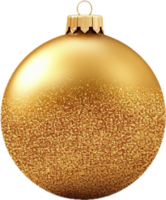 Gold glitter christmas ball png with AI generated.